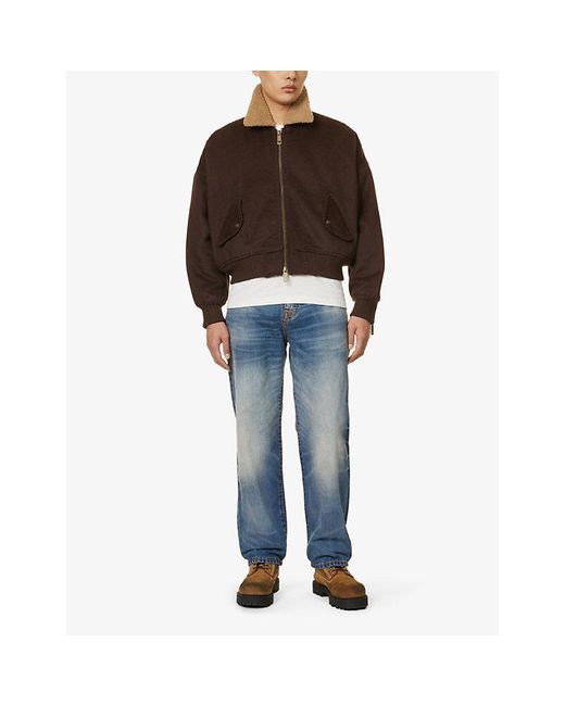 True Religion Brown X Sebastien Ami Relaxed-fit Woven Jacket for men