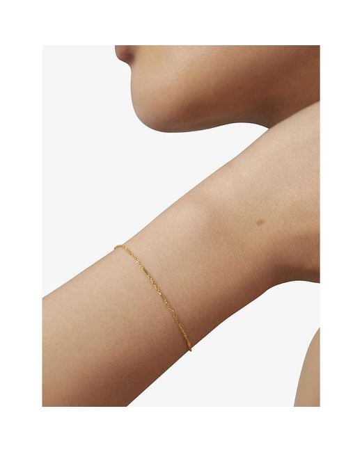 Monica Vinader White Shimmer 14Ct-Plated Vermeil 925 Sterling- Bracelet