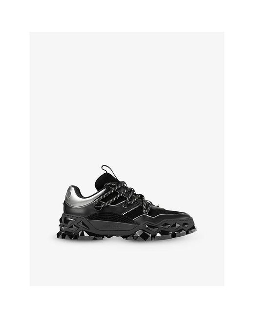 Jimmy Choo Diamond X Leather Sneakers in Black | Lyst