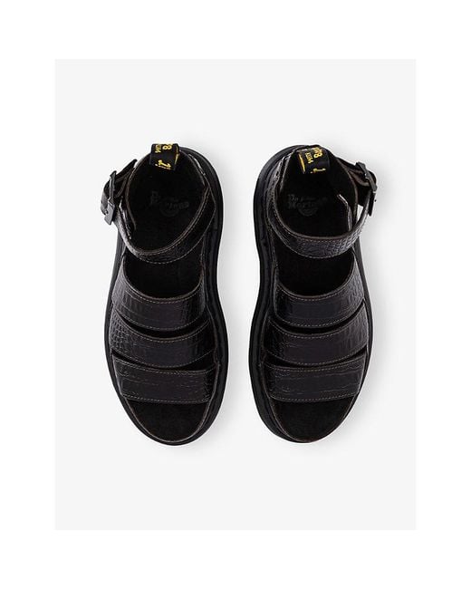 Dr. Martens Black Clarissa Ii Quad Leather Sandals