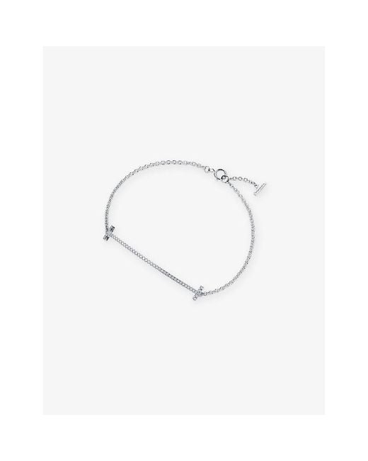 Tiffany & Co White Tiffany T Smile 18Ct- And Diamond Bracelet
