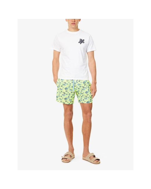 Vilebrequin Green Mahina Printed Swim Shorts for men