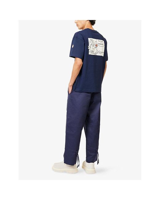 Moncler Genius Blue Moncler X Gilga Farm By Donald Glover Graphic-Print Cotton T-Shirt for men