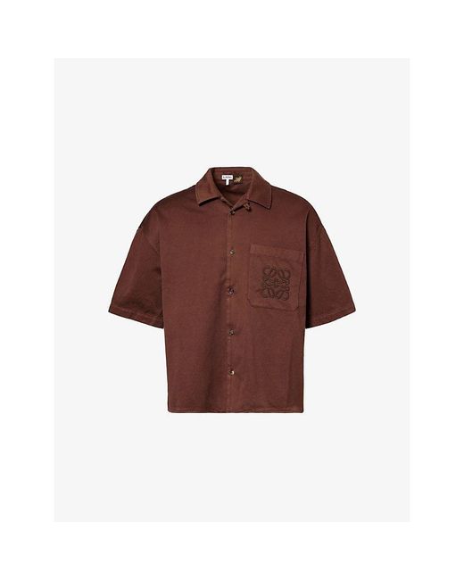 Loewe Brown X Paula's Ibiza Embroidered Cotton Shirt for men