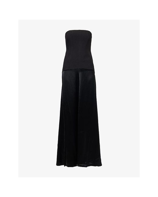 shona joy adri strapless paneled maxi dress Shona Joy Adri Strapless Panelled Maxi Dress in Black