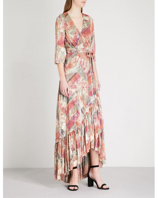 Ba&sh Multicolor Pipa Metallic Woven Maxi Dress