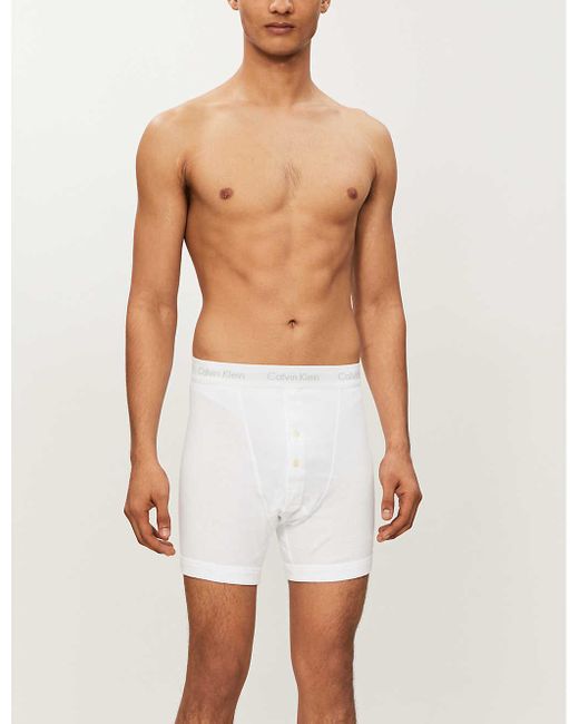 calvin klein button boxer shorts