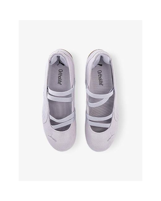 PUMA White Speedcat Ballet Suede Trainers