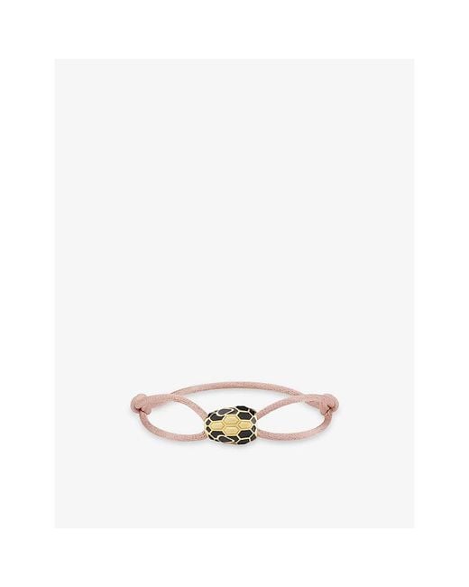 BVLGARI White Serpenti Forever-Plated Brass Bracelet