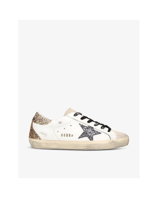 Golden Goose Deluxe Brand Natural Super-star 82532 Leather Low-top Trainers