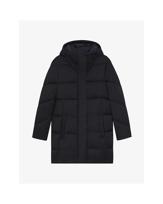 Boss Blue Relaxed-Fit Padded Shell Coat