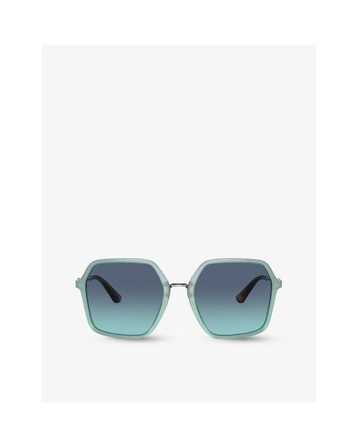 Dolce & Gabbana Blue Dg4422 Square-frame Acetate Sunglasses