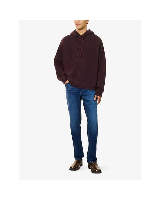 Agolde Purple Salford Relaxed-Fit Cotton Hoody for men