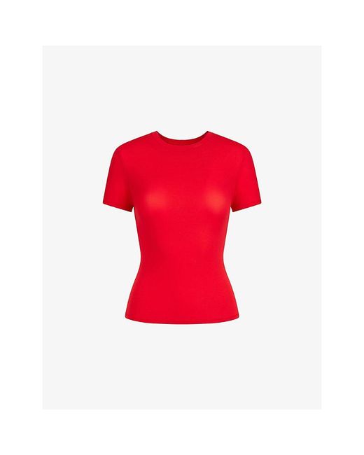 Skims Red Fits Everybody Short-Sleeve Jersey T-Shirt