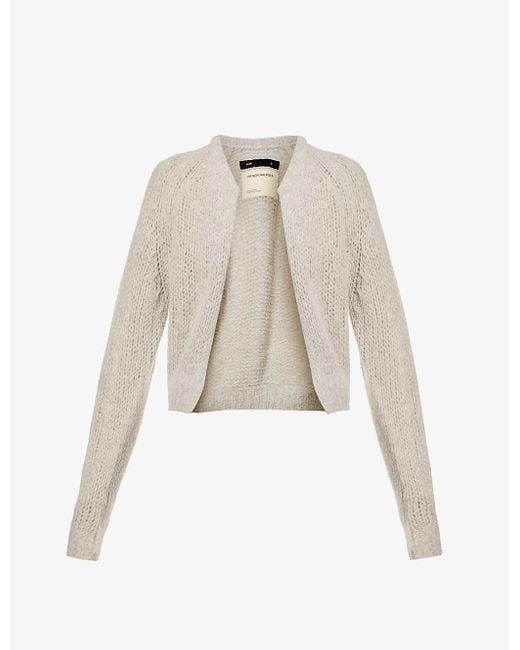 Frenckenberger Bomber-style Relaxed-fit Cashmere Cardigan in Natural | Lyst