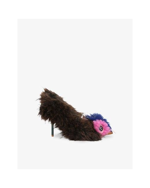 Kurt Geiger Multicolor Mascot Faux-Fur Heeled Courts