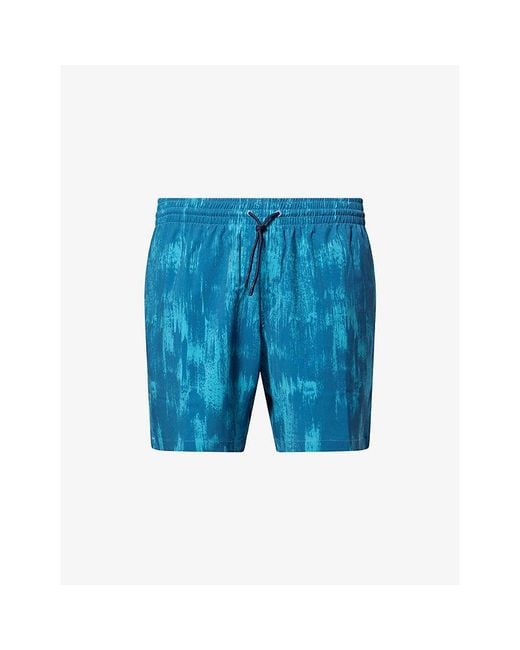 Derek Rose Blue London Brushed Rain Printed Swim Shorts for men
