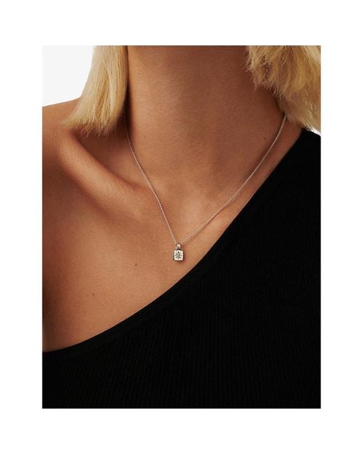 Missoma White Mini Star Ridge Sterling Pendant Necklace