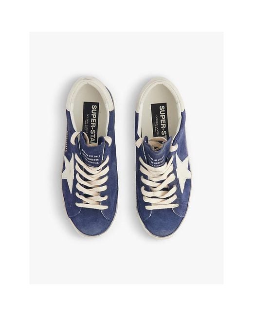 Golden Goose Deluxe Brand Blue Superstar Spur Star-Patch Leather Trainers for men