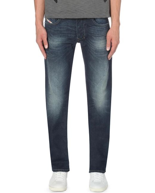 DIESEL Men's Blue Larkee 0853r Straight Jeans for men