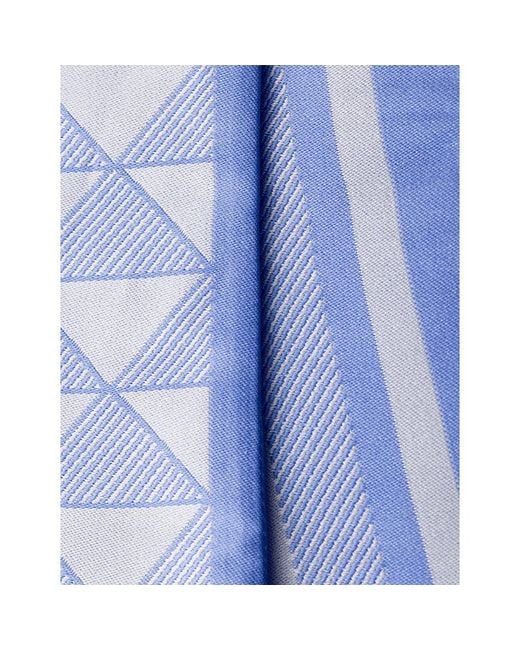 Prada Blue Jacquard Silk Scarf