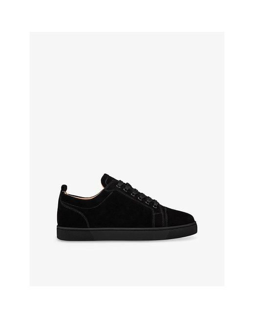 Christian Louboutin Black Louis Junior Suede Trainers for men