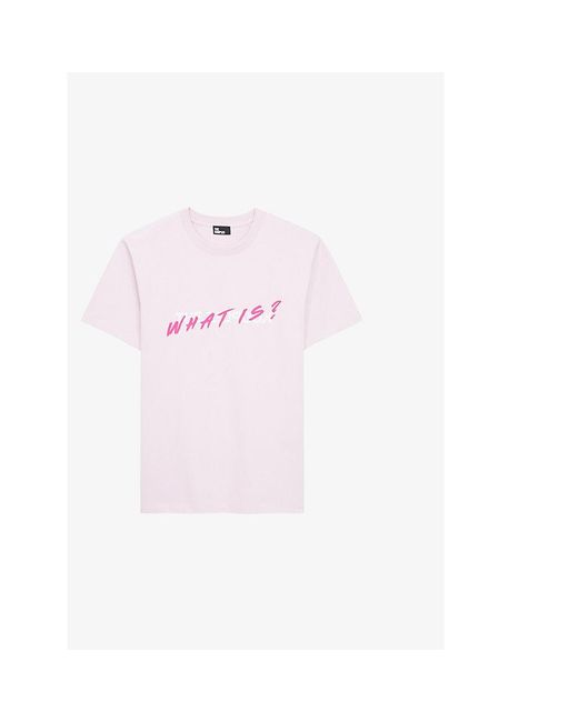 The Kooples Pink Logo-Print Cotton-Jersey T-Shirt for men