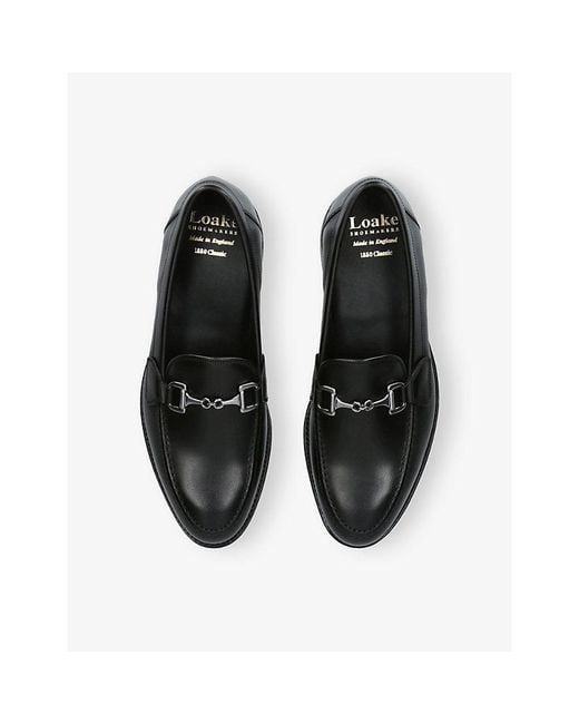 Loake Black Reeth Leather Derby Shoes for men