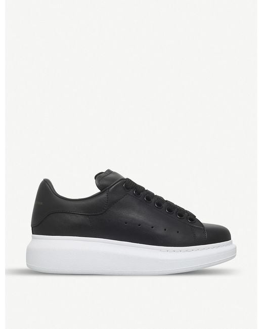 alexander mcqueen runway leather platform trainers