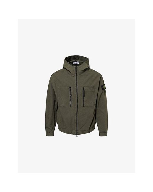 Stone Island Green Compass-Badge Cotton Jacket for men