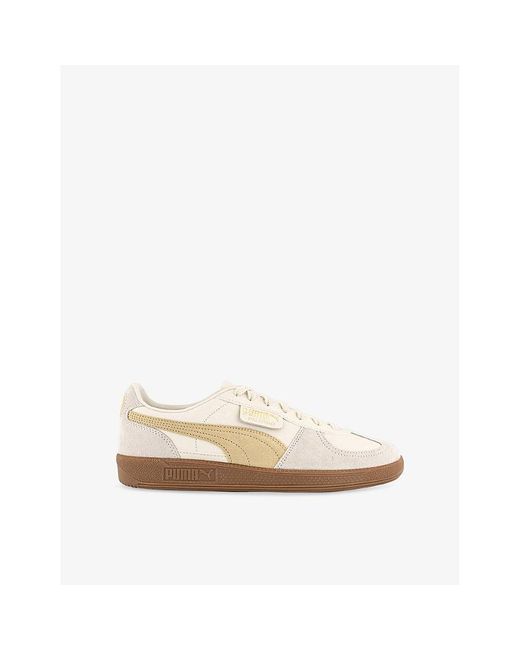 PUMA Natural Palermo Suede Low-Top Trainers for men