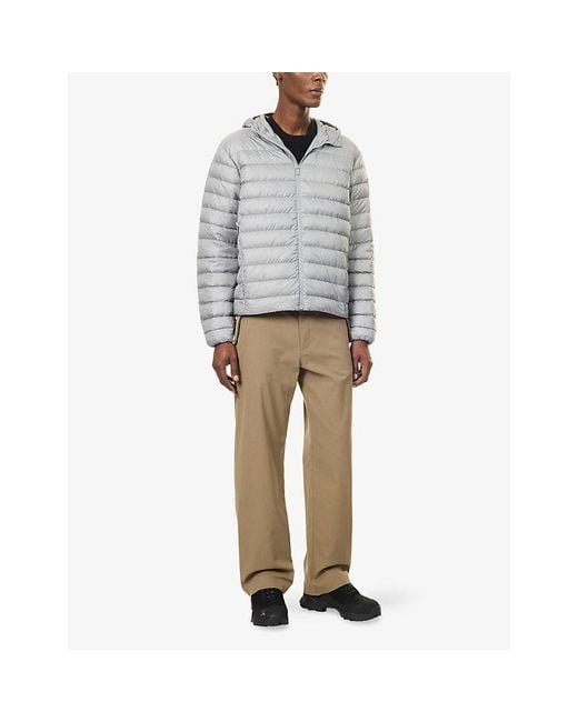 Canada Goose Gray Stratus Hooded Shell-Down Jacket for men