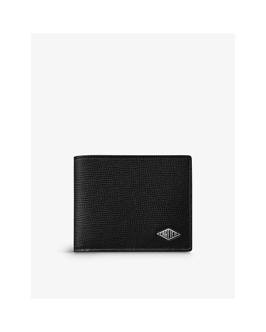 Cartier Black Losange Logo-plaque Leather Wallet