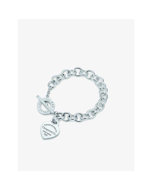 Tiffany & Co. Return To Tiffany Sterling-silver Bracelet in Blue | Lyst