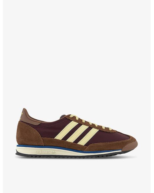 adidas X Wales Bonner Brandstripe Woven Lowtop Trainers in Brown for