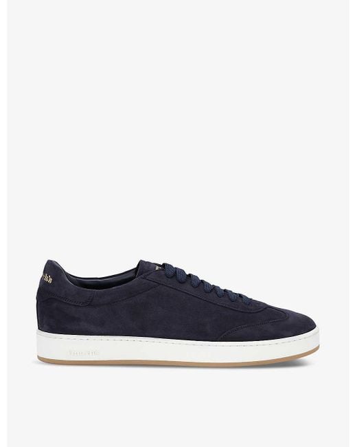 Church's Blue Largs Branded Suede Low-top Trainers for men