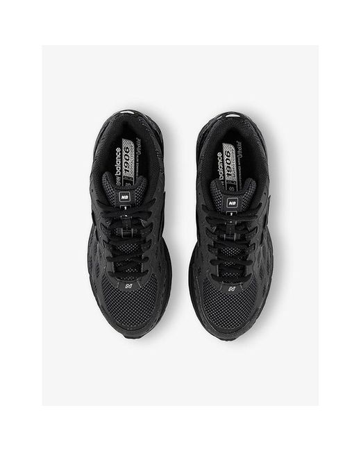 New Balance Black 1906 Brand-Patch Leather And Mesh Low-Top Trainers for men
