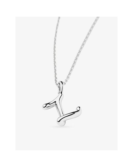 Missoma Metallic Curly Molten Mini Initial C-Plated Sterling- Necklace
