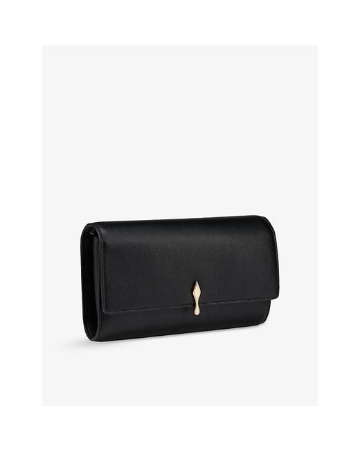 Christian Louboutin Black Bettina Leather Wallet-On-Chain