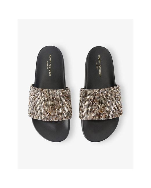 Kurt Geiger Metallic Brockwell Woven Slides for men