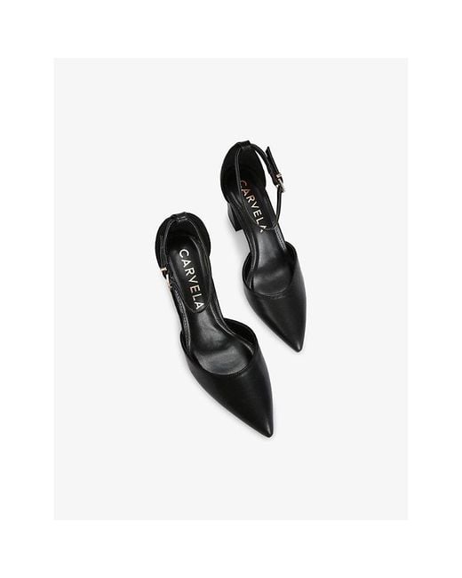 Carvela Kurt Geiger White Refined Court Faux-Leather Shoes