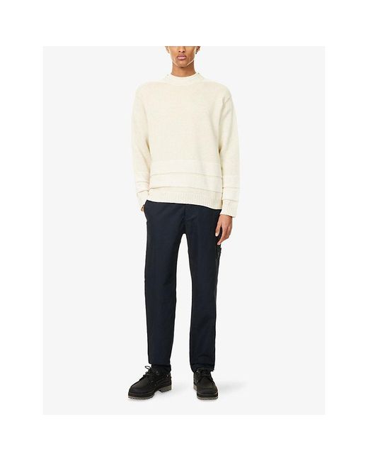 Stone Island Natural Marina Logo Cotton-And-Linen Jumper for men