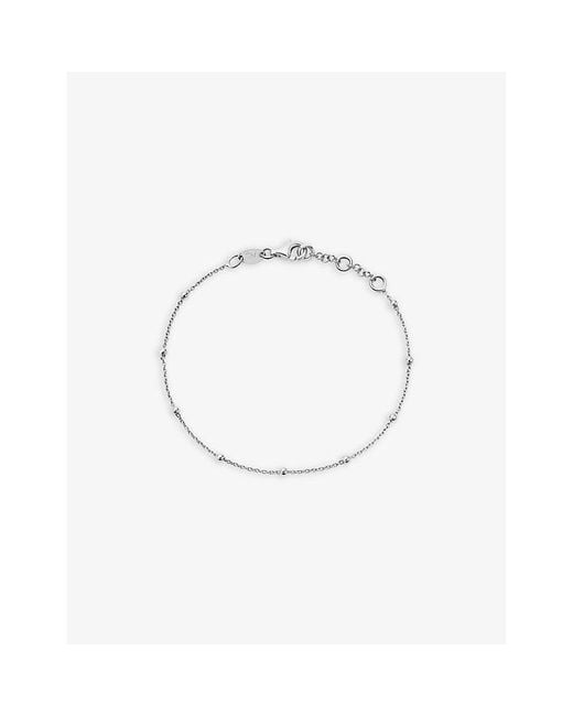 Astley Clarke White Aurora Station Beaded Bracelet