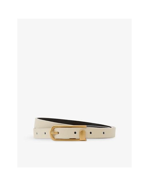 Reiss Multicolor Iris Half-Keeper Leather Belt