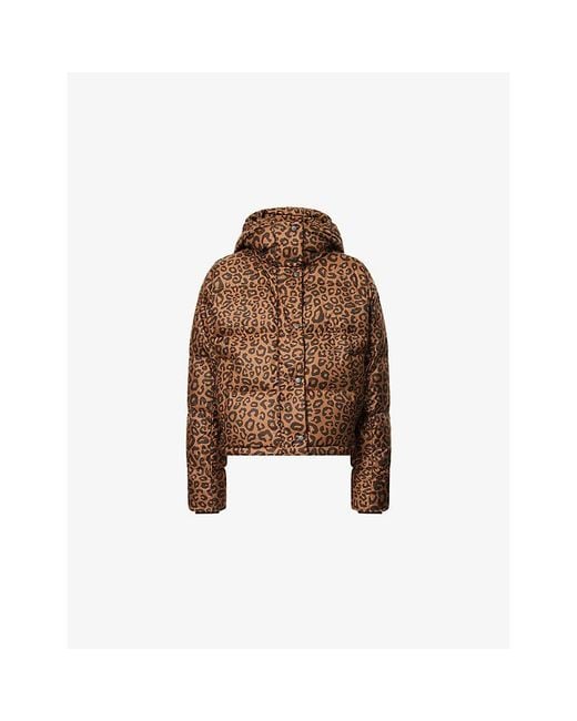 lululemon athletica Brown Wunder Puff Cropped Down Jacket