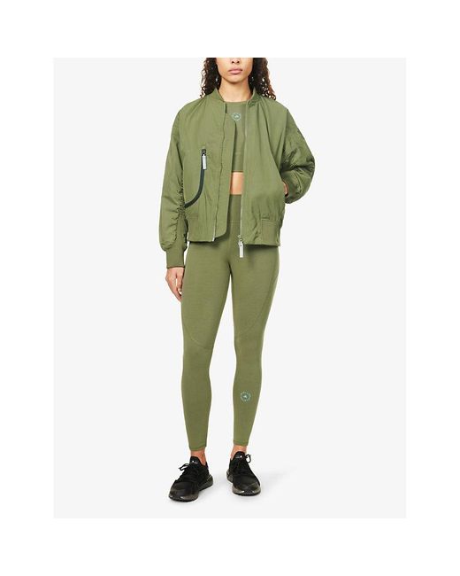 Adidas By Stella McCartney Green Truecasuals Relaxed-fit Recycled-polyester Jacket