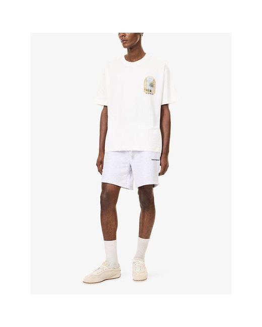 The Couture Club White Lake Como Graphic-Print Cotton T-Shirt for men
