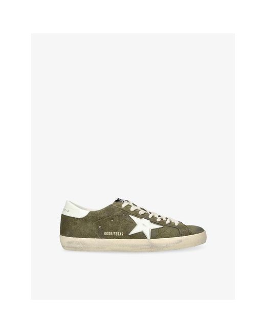 Golden Goose Deluxe Brand Green Super Star 35990 Exclusive Leather Trainers for men