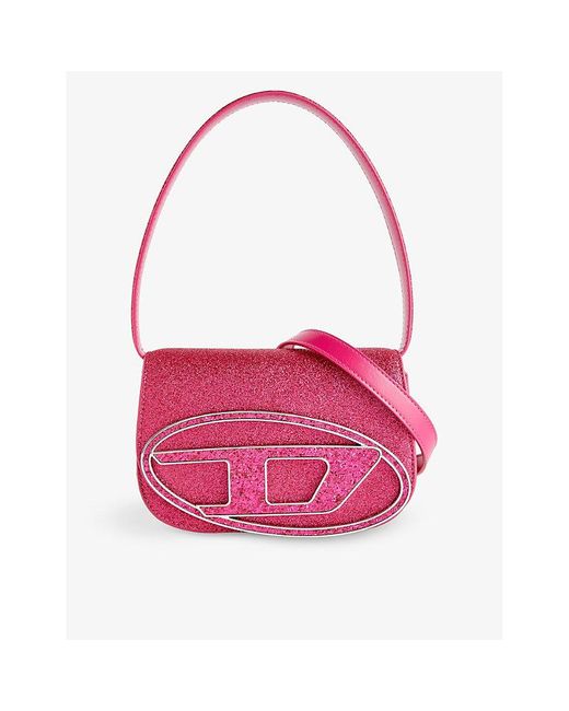 DIESEL Pink 1dr Logo-plaque Faux-leather Cross-body Bag
