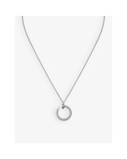 Cartier White Juste Un Clou 18Ct- And 0.38Ct Diamond Pendant Necklace